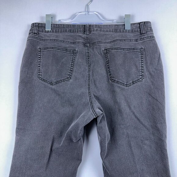 Croft & Barrow Straight Leg Jeans Womens Size 16 Short Classic Fit Stretch Black - Picture 4 of 12